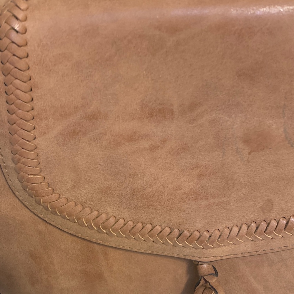 Faux Tan Leather Crossbody Bag - Picture 10 of 10
